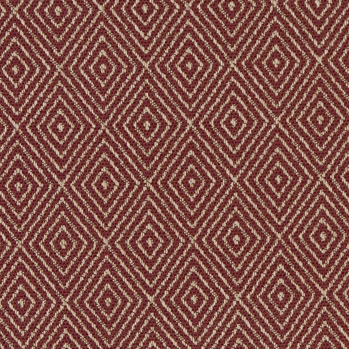 D1239 Burgundy Diamond by Charlotte Designer Fabric Mid Century Textures 100% Woven Polyester China Exceeds 100,000 Wyzenbeek Rubs (Heavy Duty) Horizontal 2.25" x Vertical 3.25" 54 Inches - Swanky Fabrics -