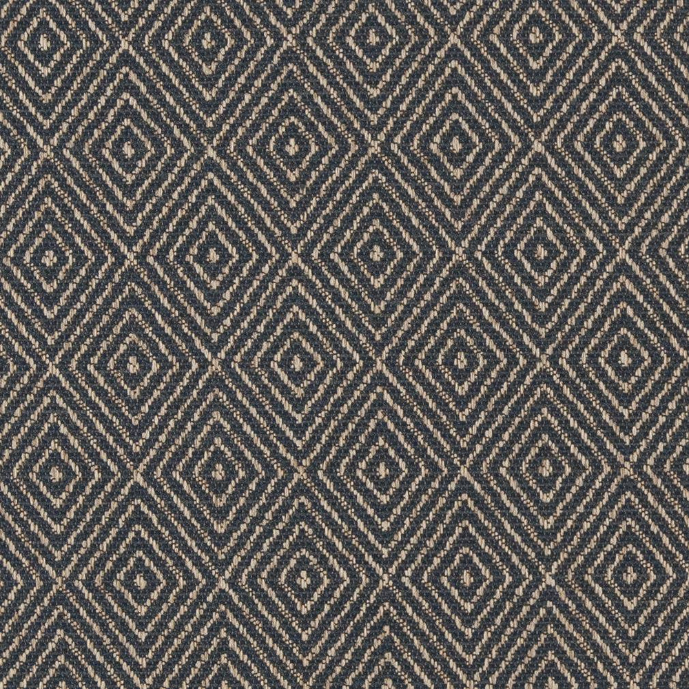 D1242 Indigo Diamond by Charlotte Designer Fabric Mid Century Textures 100% Woven Polyester Asia Exceeds 100,000 Wyzenbeek Rubs (Heavy Duty) </p><p>Repeat: Horizontal: 2.25" x Vertical: 3.25" 54 Inches - Swanky Fabrics -