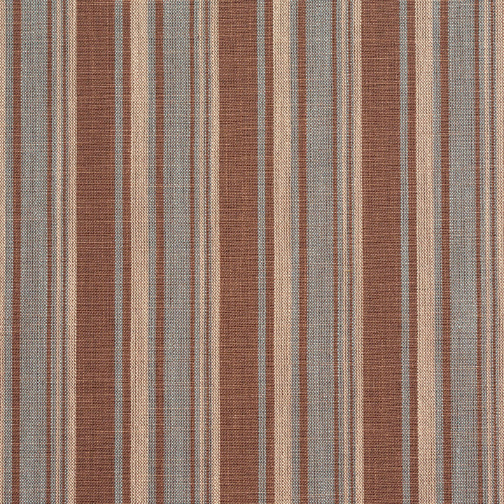 D132 Cornflower Stripe by Charlotte Designer Fabric Clubhouse Collection 100% Woven Polyester Asia Exceeds 120,000 Wyzenbeek Rubs (Heavy Duty) Horizontal: 3.75" 54 Inches - Swanky Fabrics -