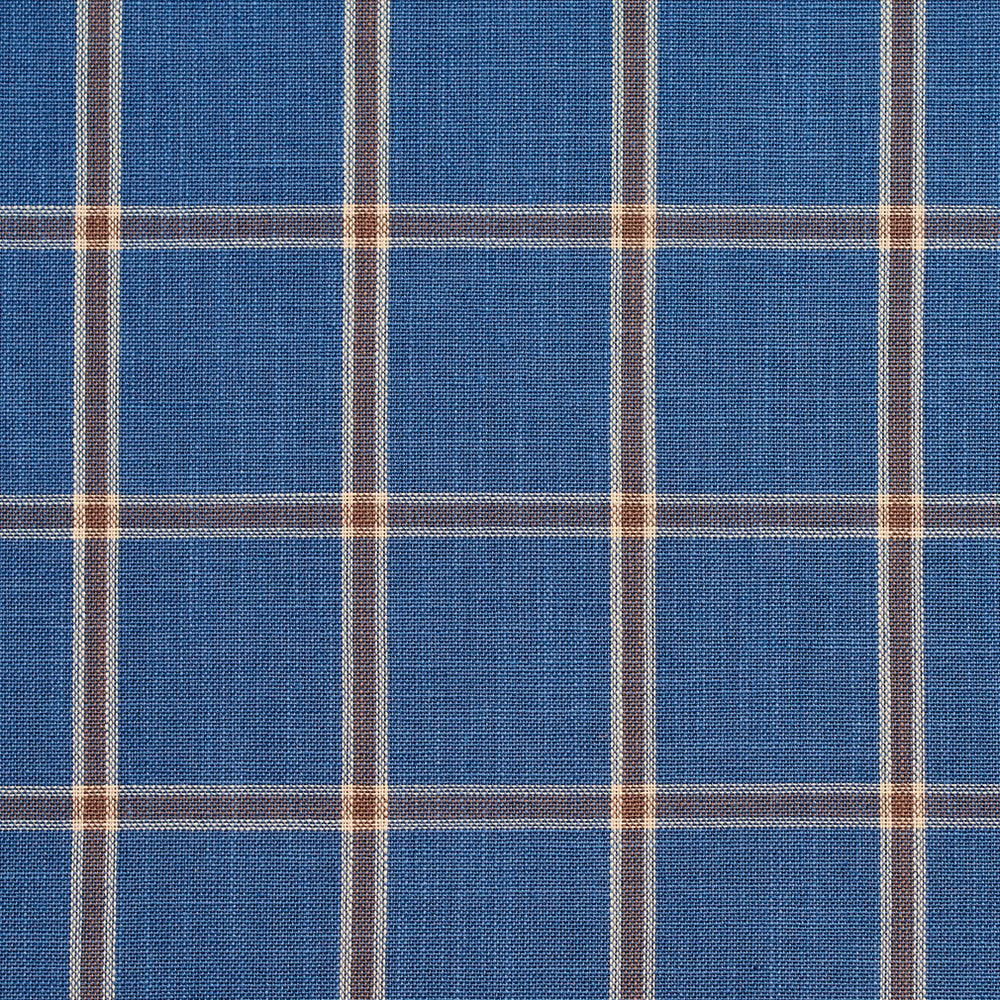 D137 Wedgewood Windowpane by Charlotte Designer Fabric Clubhouse Collection 100% Woven Polyester Asia Exceeds 120,000 Wyzenbeek Rubs (Heavy Duty) Horizontal: 2.75" x Vertical: 2.75" 54 Inches - Swanky Fabrics -