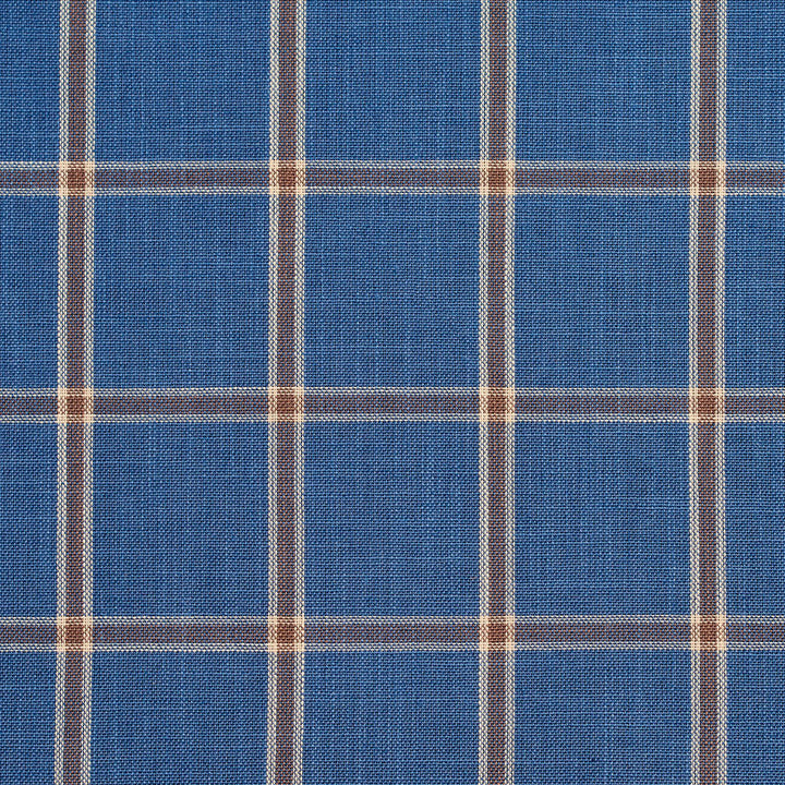 D137 Wedgewood Windowpane by Charlotte Designer Fabric Clubhouse Collection 100% Woven Polyester Asia Exceeds 120,000 Wyzenbeek Rubs (Heavy Duty) Horizontal: 2.75" x Vertical: 2.75" 54 Inches - Swanky Fabrics -