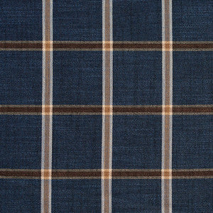 Charlotte Fabric D141 Indigo Windowpane
