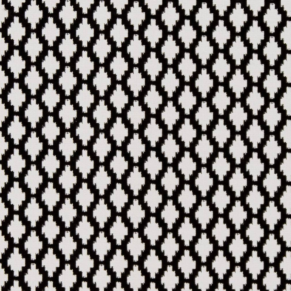 D1427 Onyx Inca by Charlotte Designer Fabric Vibrant Wovens 100% Woven Polypropylene Europe Exceeds 100,000 Wyzenbeek Rubs (Heavy Duty) Horizontal 1.25" x Vertical 1.25" 54 Inches - Swanky Fabrics -