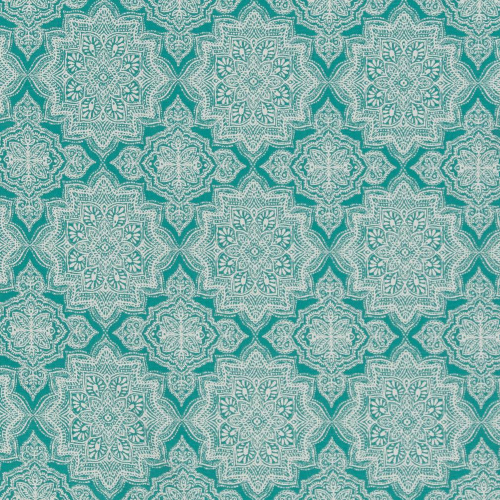 D1434 Lagoon Mandala by Charlotte Designer Fabric Vibrant Wovens 100% Polypropylene Europe Exceeds 100,000 Wyzenbeek Rubs (Heavy Duty) </p><p>Repeat: Horizontal: 6" x Vertical: 7" 54 Inches - Swanky Fabrics -