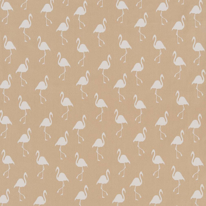 D1437 Ecru Flamingo by Charlotte Designer Fabric Vibrant Wovens 100% Woven Polypropylene Europe Exceeds 100,000 Wyzenbeek Rubs (Heavy Duty) Horizontal 14.5" x Vertical 14" 54 Inches - Swanky Fabrics -