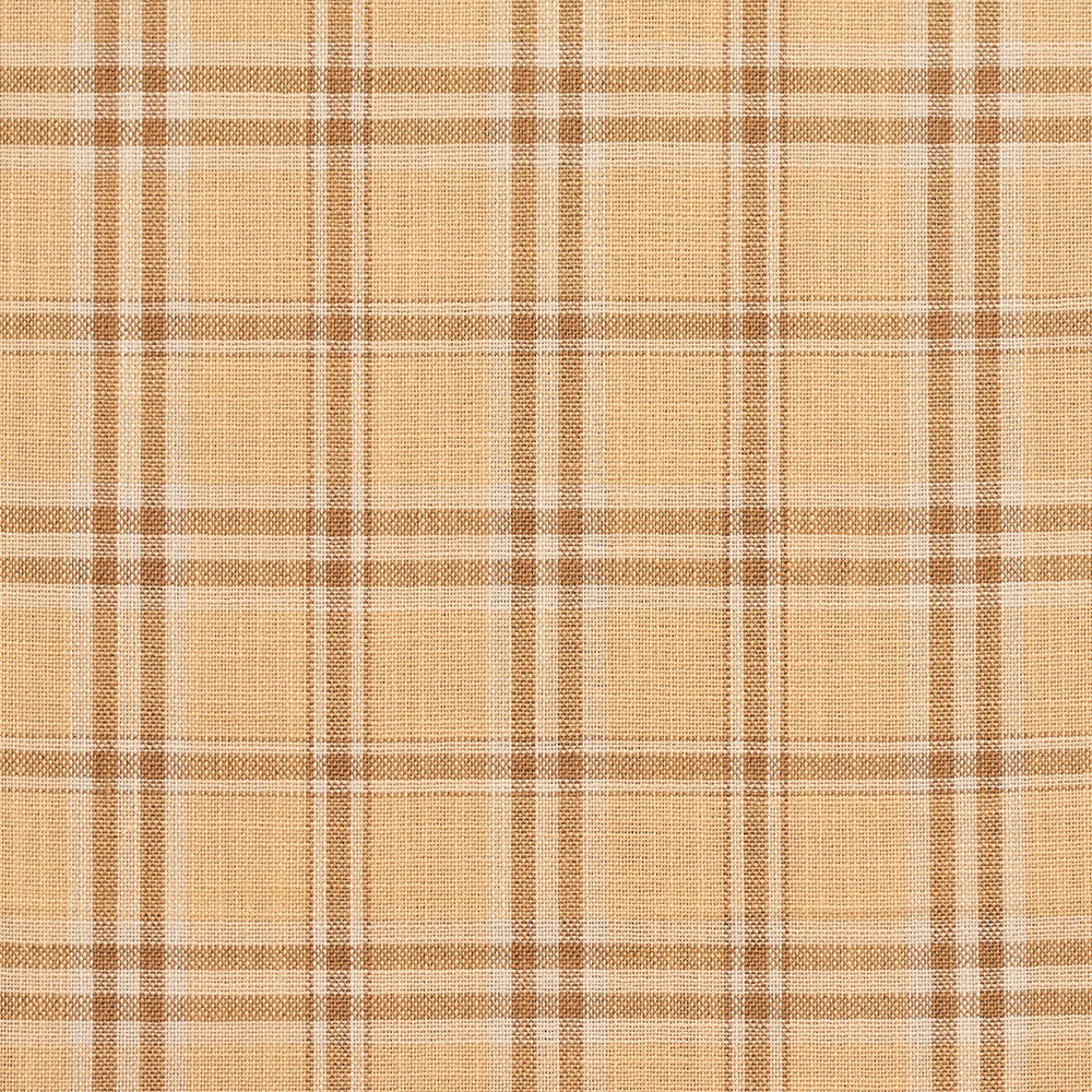D149 Wheat Tartan by Charlotte Designer Fabric Clubhouse Collection 100% Woven Polyester Asia Exceeds 120,000 Wyzenbeek Rubs (Heavy Duty) Horizontal: 3.75" x Vertical: 3.75" 54 Inches - Swanky Fabrics -