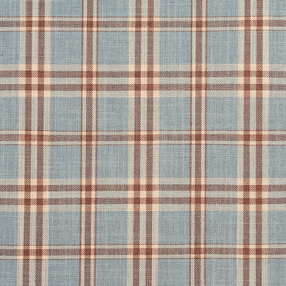 D153 Cornflower Tartan by Charlotte Designer Fabric Clubhouse Collection 100% Woven Polyester Asia Exceeds 120,000 Wyzenbeek Rubs (Heavy Duty) Horizontal: 3.75" x Vertical: 3.75" 54 Inches - Swanky Fabrics -