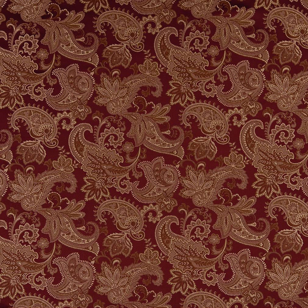 D1555 Merlot Paisley by Charlotte Designer Fabric Elegant Damasks 100% Woven Polyester Turkey Exceeds 50,000 Wyzenbeek Rubs (Heavy Duty) </p><p>Repeat: Horizontal: 14" x Vertical: 15" 54 Inches - Swanky Fabrics -