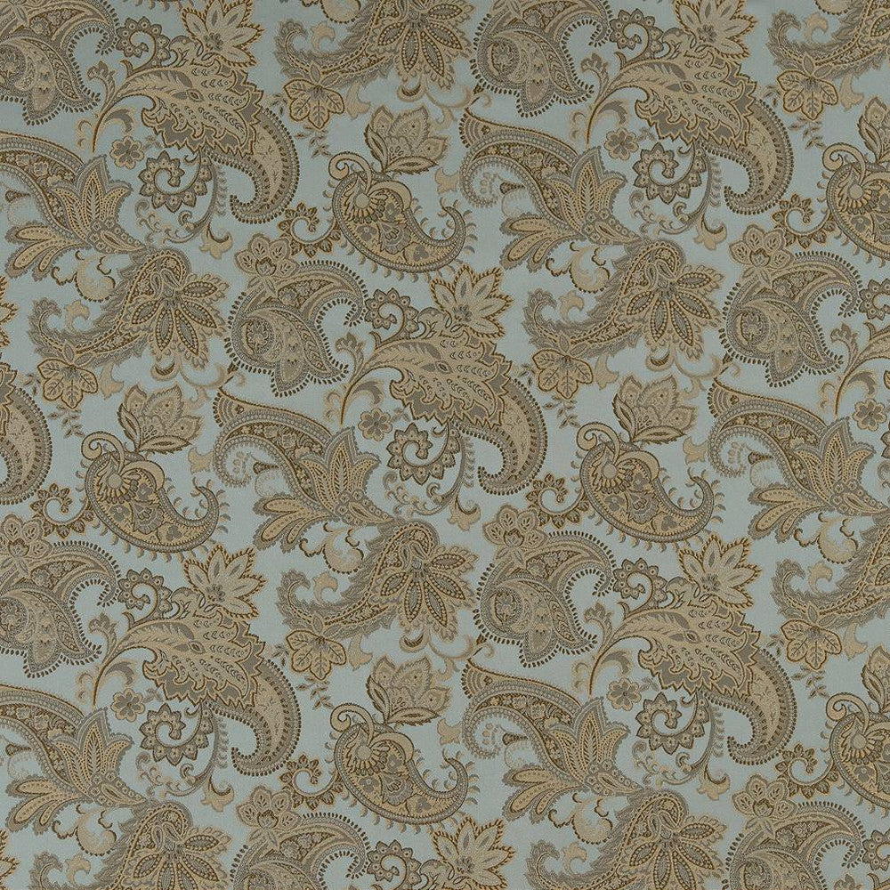 D1557 Seaglass Paisley by Charlotte Designer Fabric Elegant Damasks 100% Woven Polyester Turkey Exceeds 50,000 Wyzenbeek Rubs (Heavy Duty) </p><p>Repeat: Horizontal: 14" x Vertical: 15" 54 Inches - Swanky Fabrics -
