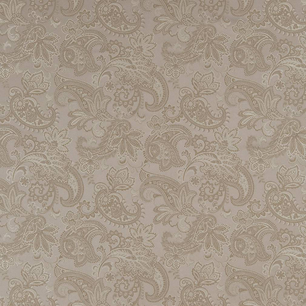 D1558 Pewter Paisley by Charlotte Designer Fabric Elegant Damasks 100% Woven Polyester Turkey Exceeds 50,000 Wyzenbeek Rubs (Heavy Duty) Horizontal 14" x Vertical 15" 54 Inches - Swanky Fabrics -