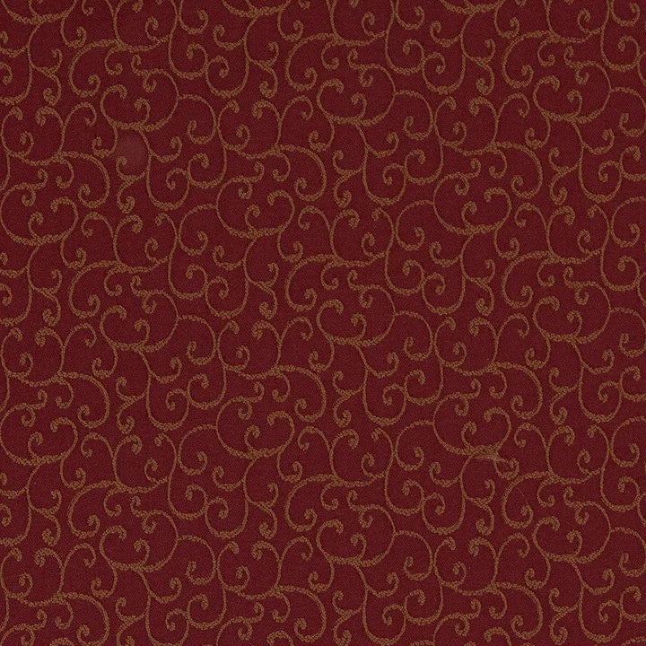 D1563 Merlot Vine by Charlotte Designer Fabric Elegant Damasks 100% Woven Polyester Turkey Exceeds 50,000 Wyzenbeek Rubs (Heavy Duty) Horizontal 3.25" x Vertical 3.25" 54 Inches - Swanky Fabrics -