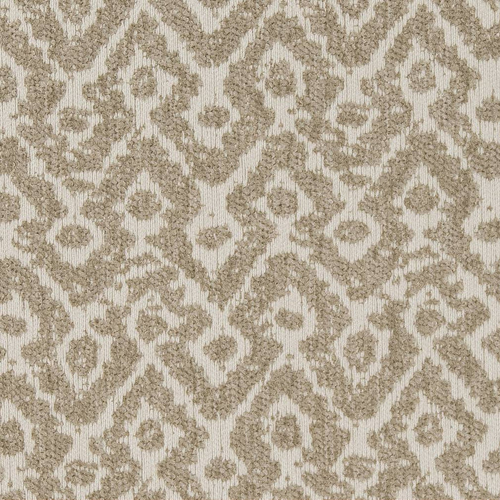 D1629 Taupe by Charlotte Designer Fabric Eco Patterns 100% Woven Polypropylene Made In USA Exceeds 60,000 Wyzenbeek Rubs (Heavy Duty) Horizontal 5.5" x Vertical 7" 54 Inches - Swanky Fabrics -