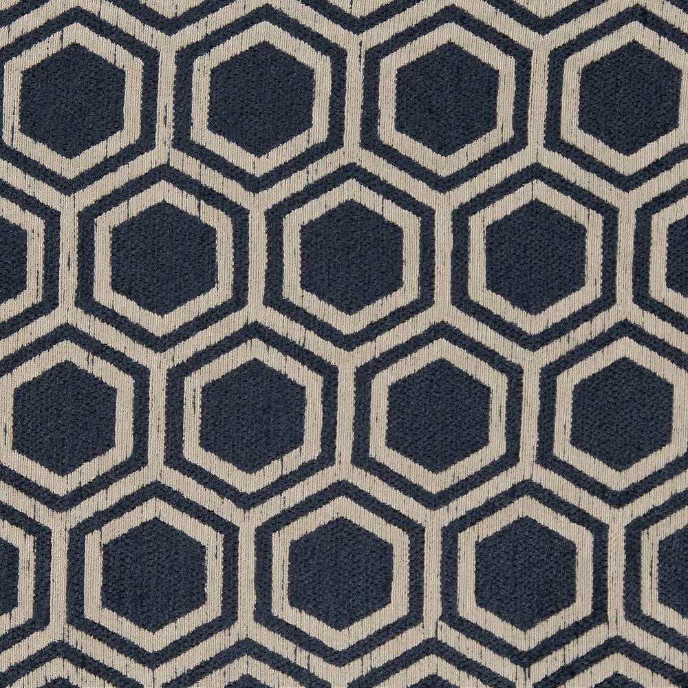 D1636 Indigo by Charlotte Designer Fabric Eco Patterns 100% Polypropylene Made In USA Exceeds 60,000 Wyzenbeek Rubs (Heavy Duty) </p><p>Repeat: Horizontal: 4" x Vertical: 7" 54 Inches - Swanky Fabrics -