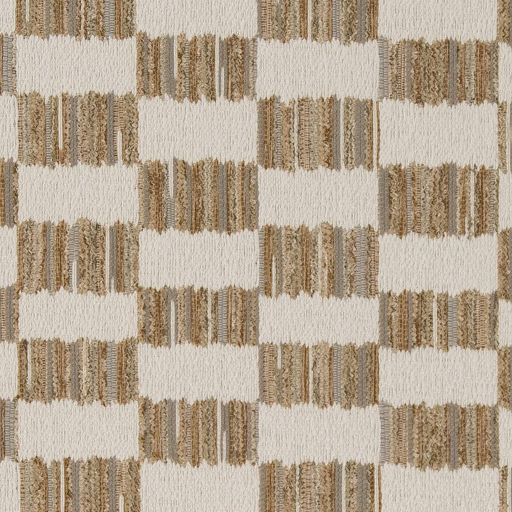 D1637 Truffle by Charlotte Designer Fabric Eco Patterns 100% Woven Polypropylene Made In USA Exceeds 60,000 Wyzenbeek Rubs (Heavy Duty) Horizontal 4.5" x Vertical 2.5" 54 Inches - Swanky Fabrics -