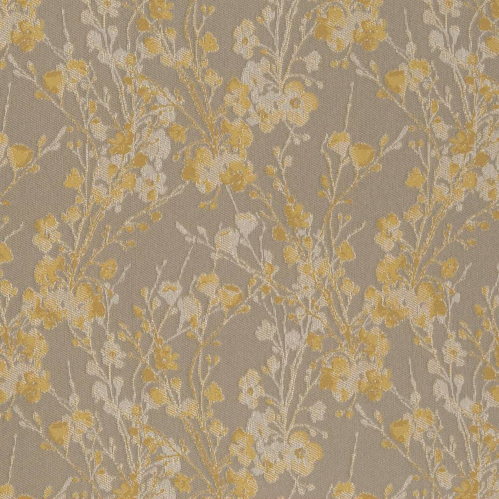 D1643 Goldenrod by Charlotte Designer Fabric Eco Patterns 100% Woven Polypropylene Made In USA Exceeds 60,000 Wyzenbeek Rubs (Heavy Duty) Horizontal 13.5" x Vertical 13.5" 54 Inches - Swanky Fabrics -