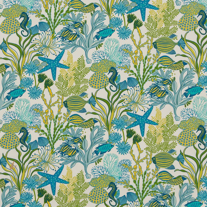 D1662 Atlantis by Charlotte Designer Fabric All Seasons V 100% Acrylic Indonesia Exceeds 60,000 Wyzenbeek Rubs (Heavy Duty) Horizontal: 26.5" x Vertical 18" 54 Inches - Swanky Fabrics -
