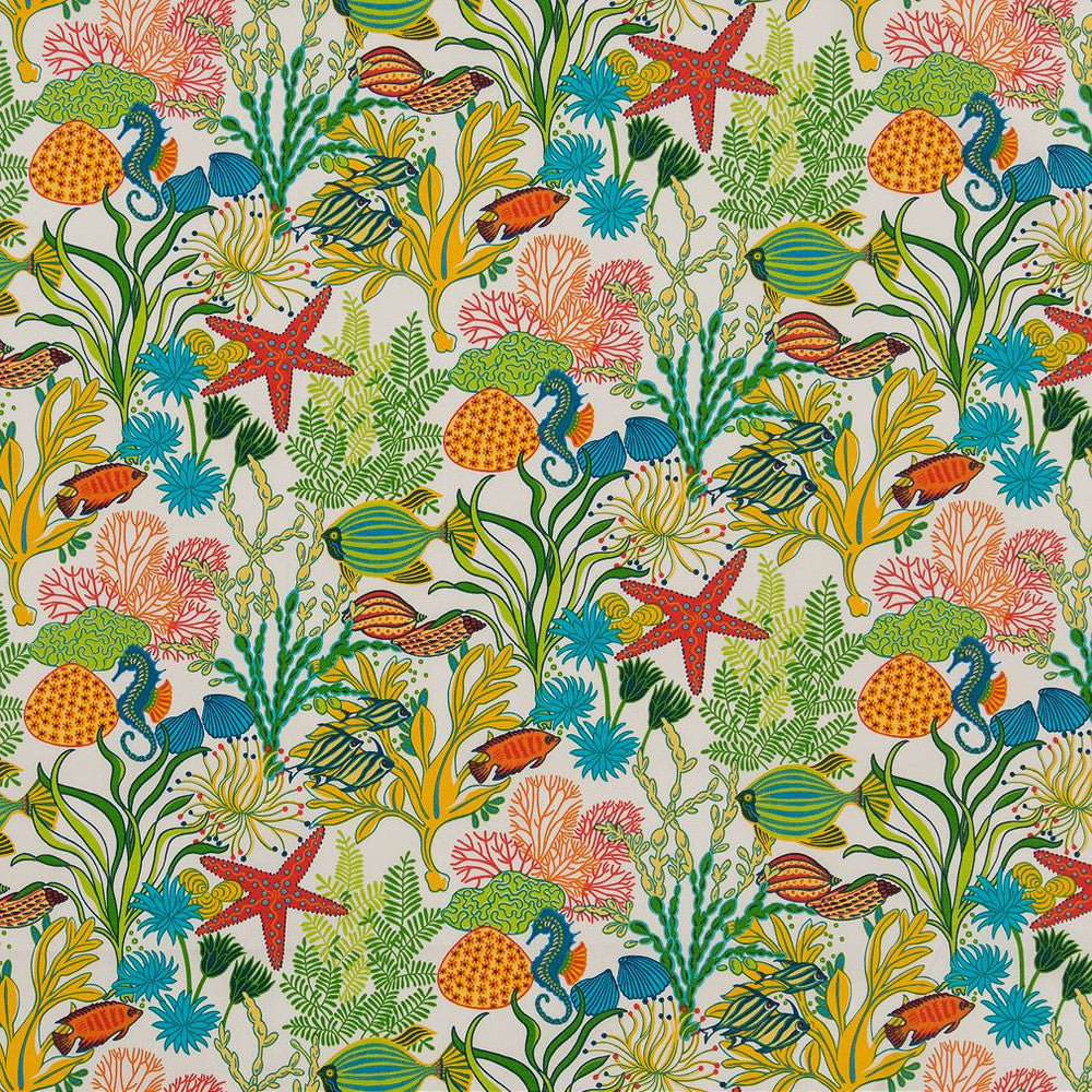 D1663 Reef by Charlotte Designer Fabric All Seasons V 100% Acrylic Indonesia Exceeds 60,000 Wyzenbeek Rubs (Heavy Duty) </p><p>Repeat: Horizontal: 26.5" x Vertical: 18" 54 Inches - Swanky Fabrics -