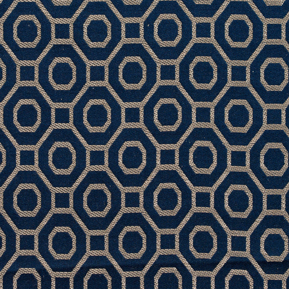 D169 Sapphire by Charlotte Designer Fabric Sateens 100% Woven Polyester Asia Exceeds 100,000 Wyzenbeek Rubs (Heavy Duty) Horizontal: 2" x Vertical: 2.25" 54 Inches - Swanky Fabrics -