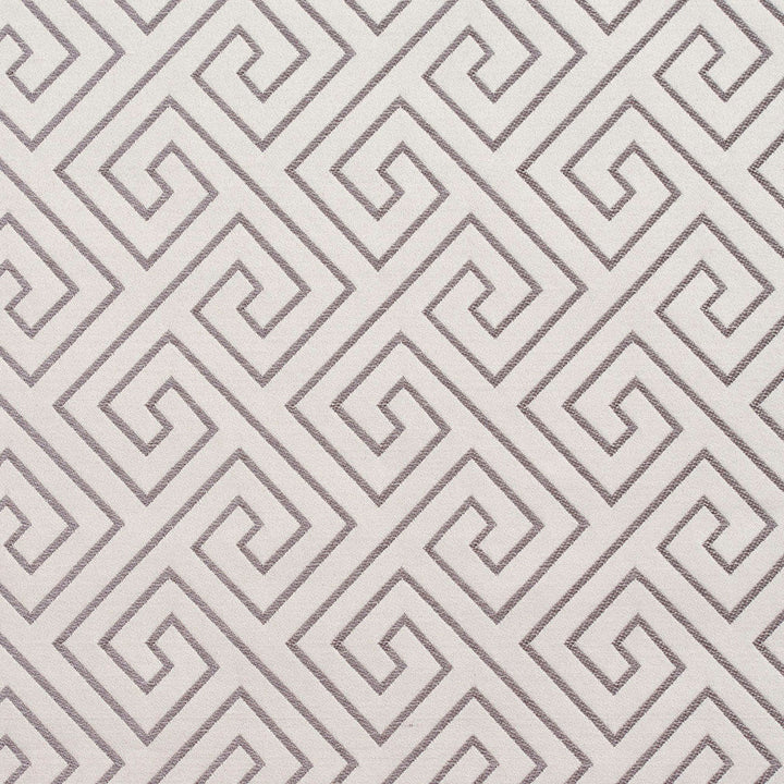 D170 Moonstone Greek Key by Charlotte Designer Fabric Sateens 100% Woven Polyester Asia Exceeds 100,000 Wyzenbeek Rubs (Heavy Duty) Horizontal: 3.5" x Vertical: 3.5" 54 Inches - Swanky Fabrics -