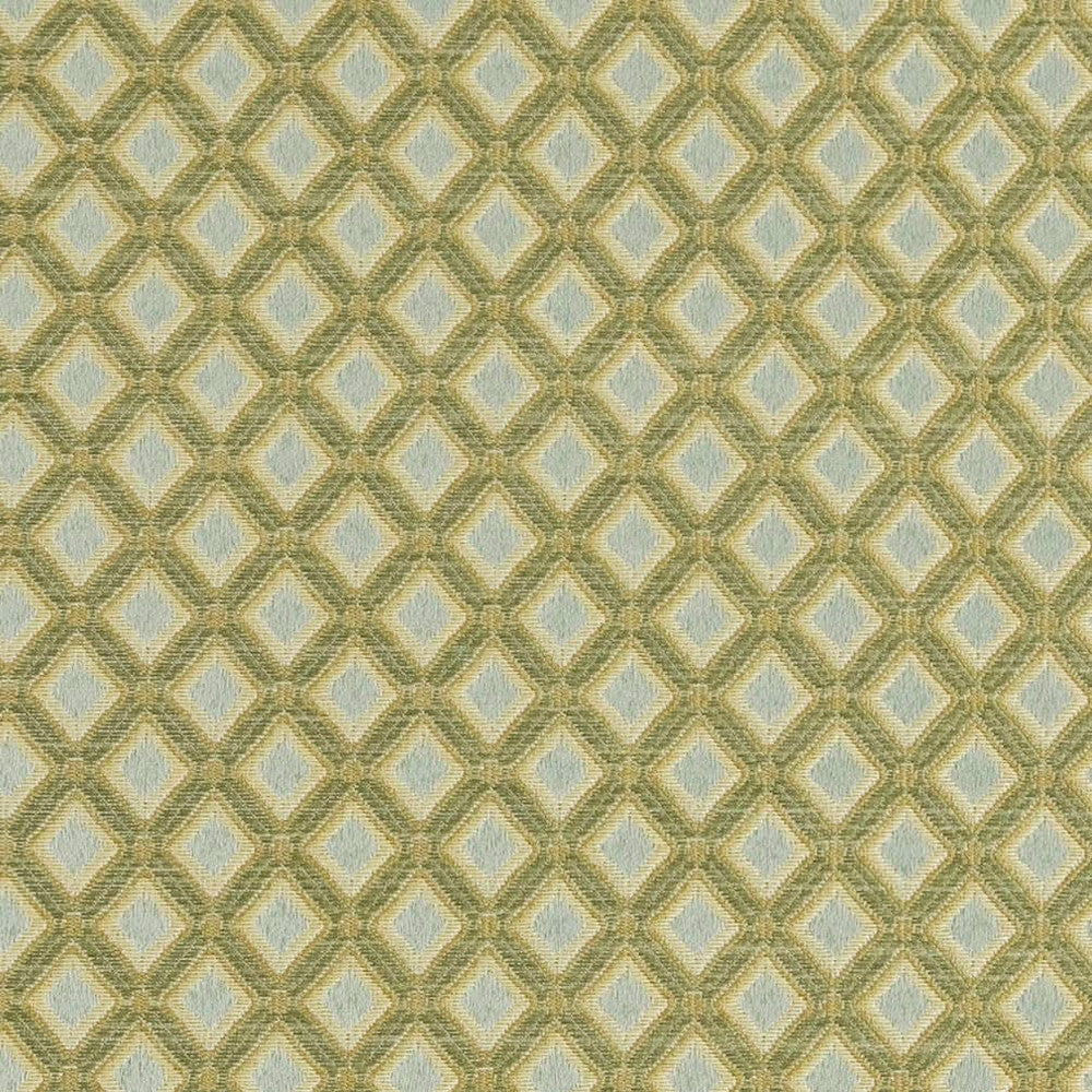 D1825 Mist Estelle by Charlotte Designer Fabric Vintage Elegance 100% Woven Polyester Asia Exceeds 120,000 Wyzenbeek Rubs (Heavy Duty) </p><p>Repeat: Horizontal: 1" X Vertical: 1.5" 54 Inches - Swanky Fabrics -