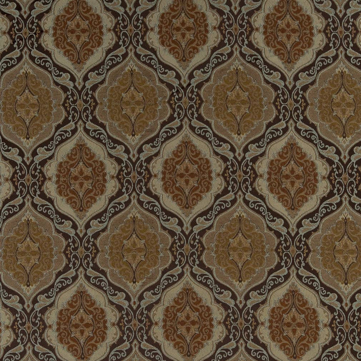 D1834 Walnut Antoinette by Charlotte Designer Fabric Vintage Elegance 100% Woven Polyester Asia Exceeds 120,000 Wyzenbeek Rubs (Heavy Duty) </p><p>Repeat: Horizontal: 7" x Vertical: 10" 54 Inches - Swanky Fabrics -