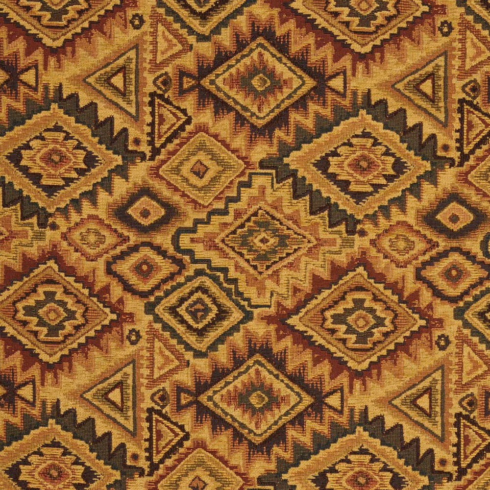 D2018 Aztec by Charlotte Designer Fabric Southwest 100% Woven Polyester Asia Exceeds 150,000 Wyzenbeek Rubs (Heavy Duty) </p><p>Repeat: Horizontal: 15" x Vertical: 15" 54 Inches - Swanky Fabrics -