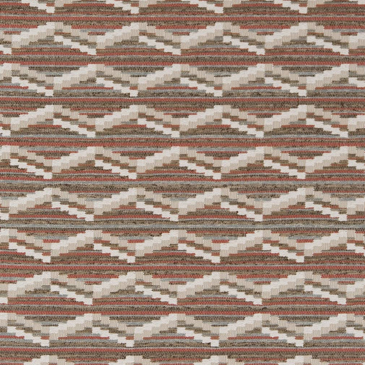 D2022 Clay by Charlotte Designer Fabric Southwest 96% Woven Polypropylene, 4% Polyester Made In USA Exceeds 60,000 Wyzenbeek Rubs (Heavy Duty) </p><p>Repeat: Horizontal: 5" x Vertical: 5" 54 Inches - Swanky Fabrics -