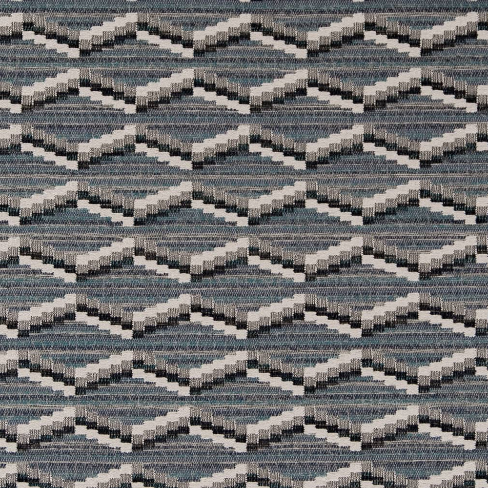 D2025 Azure by Charlotte Designer Fabric Southwest 96% Woven Polypropylene, 4% Polyester Made In USA Exceeds 60,000 Wyzenbeek Rubs (Heavy Duty) </p><p>Repeat: Horizontal: 5" x Vertical: 5" 54 Inches - Swanky Fabrics -
