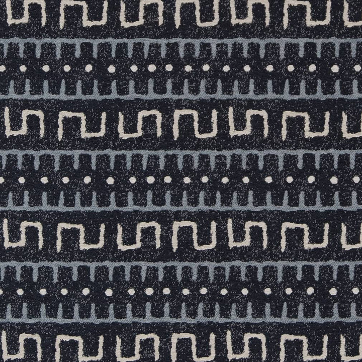 D2031 Indigo by Charlotte Designer Fabric Southwest 100% Polypropylene Made In USA Exceeds 60,000 Wyzenbeek Rubs (Heavy Duty) </p><p>Repeat: Horizontal: 5" x Vertical: 5" 54 Inches - Swanky Fabrics -