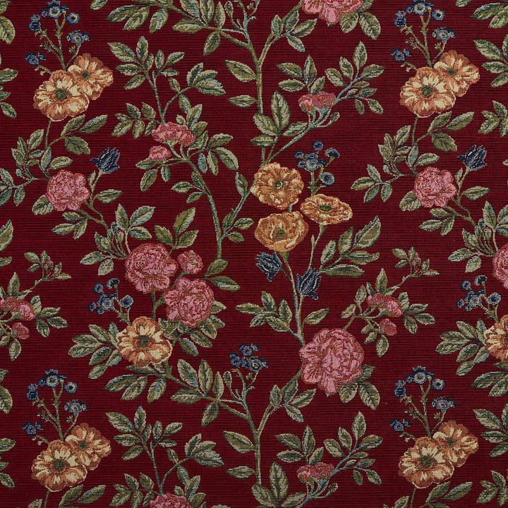 D2059 Merlot Bouquet by Charlotte Designer Fabric Tapestry Classics II 70% Polyester, 30% Cotton Asia Exceeds 30,000 Wyzenbeek Rubs (Heavy Duty) </p><p>Repeat: Horizontal: 14" x Vertical: 14" 54 Inches - Swanky Fabrics -