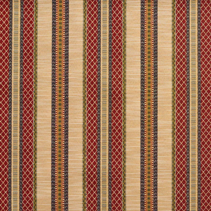 D2060 Ecru Stripe by Charlotte Designer Fabric Tapestry Classics II 70% Polyester, 30% Cotton Asia Exceeds 30,000 Wyzenbeek Rubs (Heavy Duty) </p><p>Repeat: Horizontal: 7.25" 54 Inches - Swanky Fabrics -