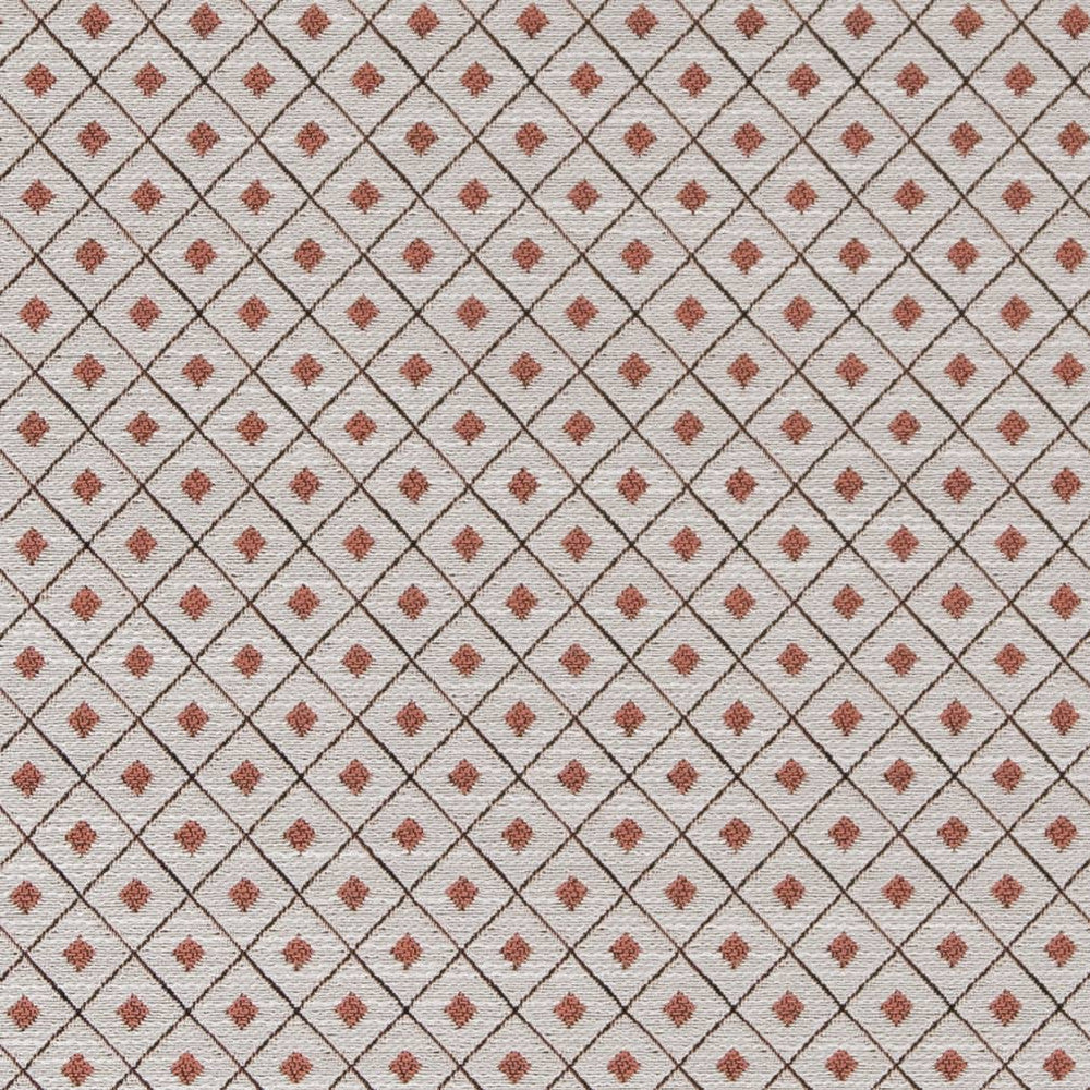 D2151 Salmon Diamond by Charlotte Designer Fabric Small Scale Patterns 100% Woven Polyester Asia Exceeds 100,000 Wyzenbeek Rubs (Heavy Duty) </p><p>Repeat: Horizontal: 1" x Vertical: 1" 54 Inches - Swanky Fabrics -