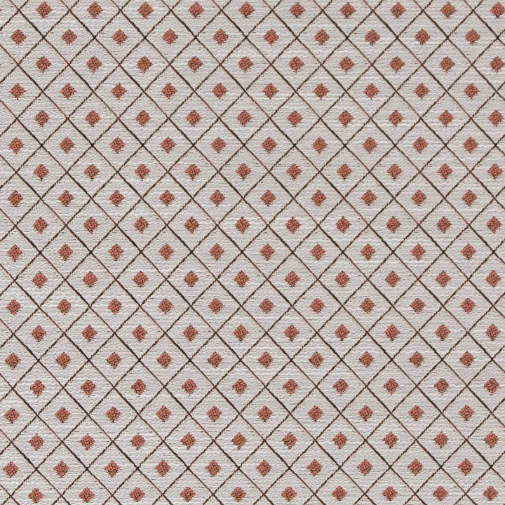 D2151 Salmon Diamond by Charlotte Designer Fabric Small Scale Patterns 100% Woven Polyester Asia Exceeds 100,000 Wyzenbeek Rubs (Heavy Duty) </p><p>Repeat: Horizontal: 1" x Vertical: 1" 54 Inches - Swanky Fabrics -