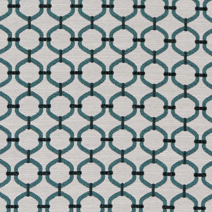 D2169 Aqua Lattice by Charlotte Designer Fabric Small Scale Patterns 100% Woven Polyester Asia Exceeds 100,000 Wyzenbeek Rubs (Heavy Duty) </p><p>Repeat: Horizontal: 1.5" x Vertical: 1.5" 54 Inches - Swanky Fabrics -