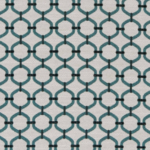 Charlotte Fabric D2169 Aqua Lattice