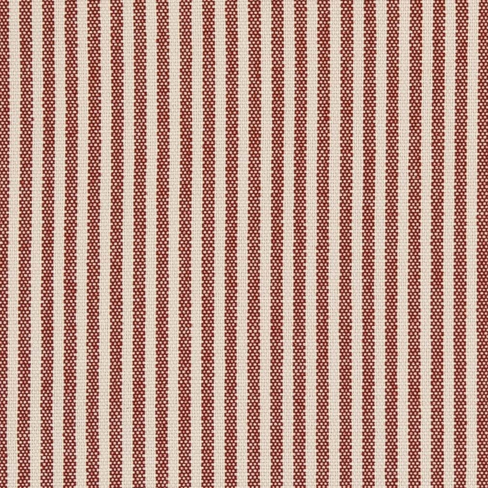 D2587 Ticking Crimson by Charlotte Designer Fabric Classic Wovens 51% Cotton, 49% Recycled Polyester USA Exceeds 80,000 Wyzenbeek Rubs </p><p>Repeat: Horizontal .5" 54 Inches - Swanky Fabrics -