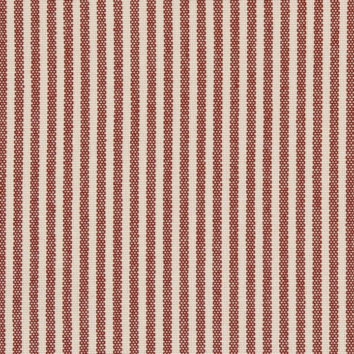 D2587 Ticking Crimson by Charlotte Designer Fabric Classic Wovens 51% Cotton, 49% Recycled Polyester USA Exceeds 80,000 Wyzenbeek Rubs </p><p>Repeat: Horizontal .5" 54 Inches - Swanky Fabrics -