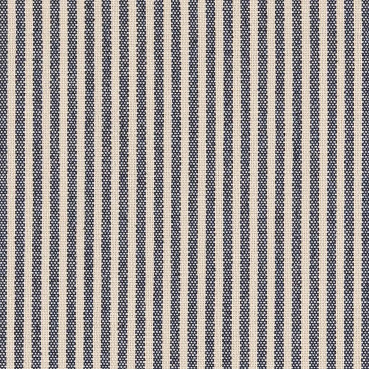 D2588 Ticking Navy by Charlotte Designer Fabric Classic Wovens 51% Cotton, 49% Recycled Polyester USA Exceeds 80,000 Wyzenbeek Rubs </p><p>Repeat: Horizontal .5" 54 Inches - Swanky Fabrics -