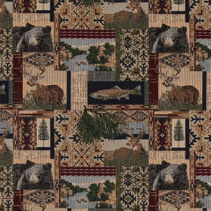 Charlotte Fabric D2660 Nature Navy