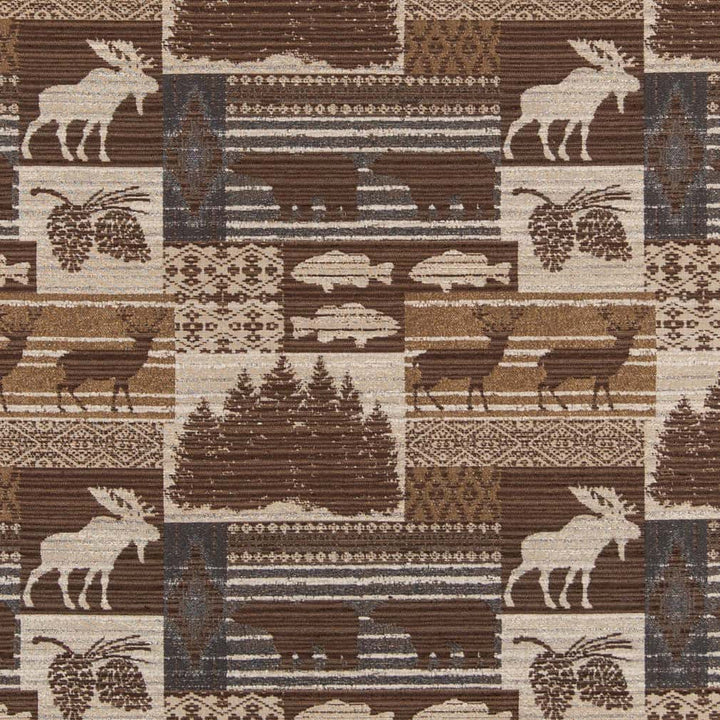 D2689 Moose Slate by Charlotte Designer Fabric Novelty Tapestry 95% Polyester, 5% Rayon Asia Exceeds 100,000 Wyzenbeek Rubs </p><p>Repeat: Horizontal 14.5" x Vertical 13" 54 Inches - Swanky Fabrics -