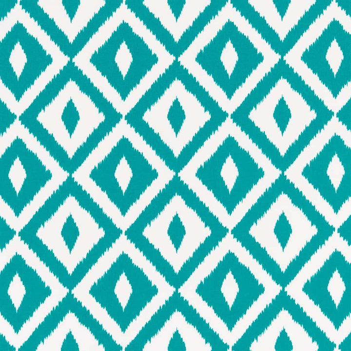 D2714 Teal by Charlotte Designer Fabric Patio Prints II 100% Spun Polyester Asia Exceeds 60,000 Wyzenbeek Rubs </p><p>Repeat: Horizontal 4.5" x Vertical 4.5" 54 Inches - Swanky Fabrics -