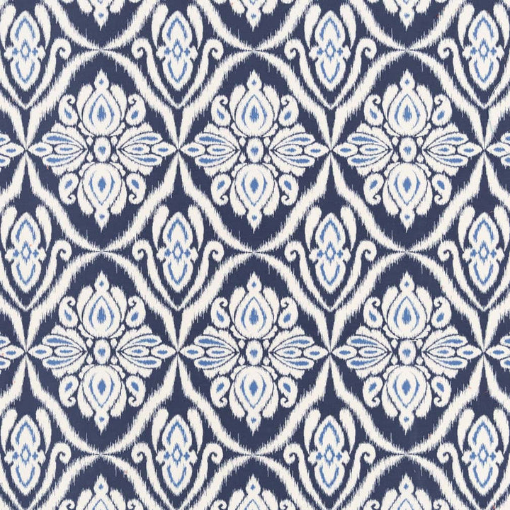D2734 Prussian by Charlotte Designer Fabric Patio Prints II 100% Spun Polyester Asia Exceeds 60,000 Wyzenbeek Rubs </p><p>Repeat: Horizontal 6.5" x Vertical 9" 54 Inches - Swanky Fabrics -