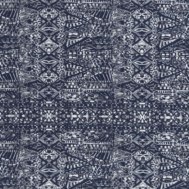 D2755 Midnight by Charlotte Designer Fabric Patio Prints II 100% Spun Polyester Asia Exceeds 60,000 Wyzenbeek Rubs </p><p>Repeat: Horizontal 11" x Vertical 16.5" 54 Inches - Swanky Fabrics -