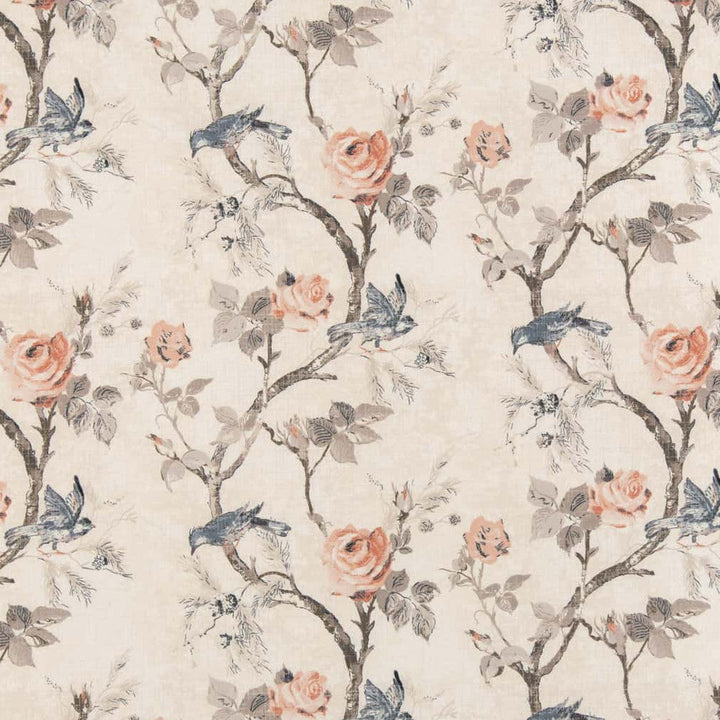 D2918 Peach by Charlotte Designer Fabric Crypton Prints 100% Polyester Asia Exceeds 60,000 Wyzenbeek Rubs </p><p>Repeat: Horizontal 27" x Vertical 16.75" 54 Inches - Swanky Fabrics -