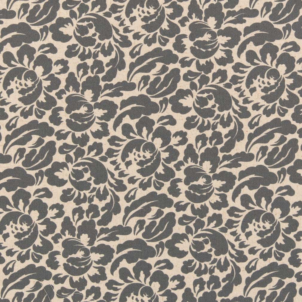 D2954 Slate by Charlotte Designer Fabric Crypton Prints 92% Polyester, 8% Linen Asia Exceeds 60,000 Wyzenbeek Rubs </p><p>Repeat: Horizontal 18" x Vertical 11" 54 Inches - Swanky Fabrics -