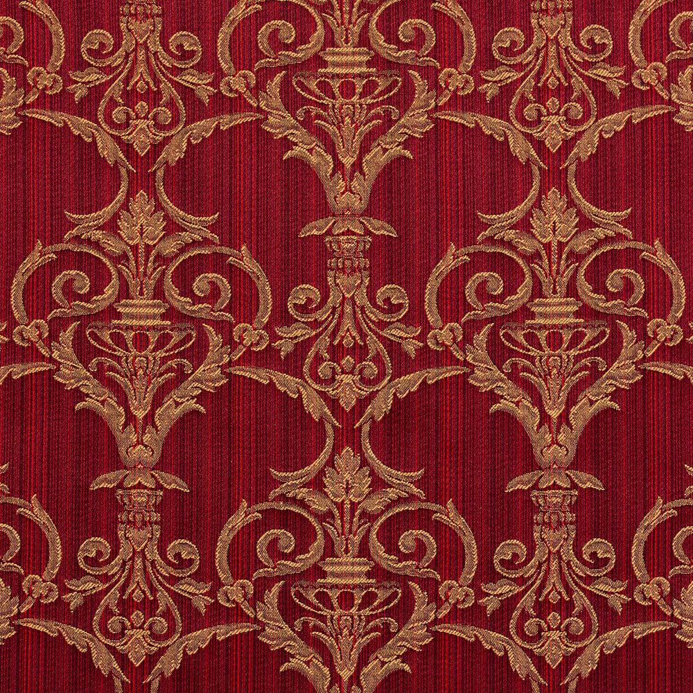D307 Ruby Victorian by Charlotte Designer Fabric Old World Classics 70% Polyester, 30% Cotton Spain Exceeds 30,000 Wyzenbeek Rubs (Heavy Duty) </p><p>Repeat: Horizontal: 7" x Vertical: 9" 54 Inches - Swanky Fabrics -
