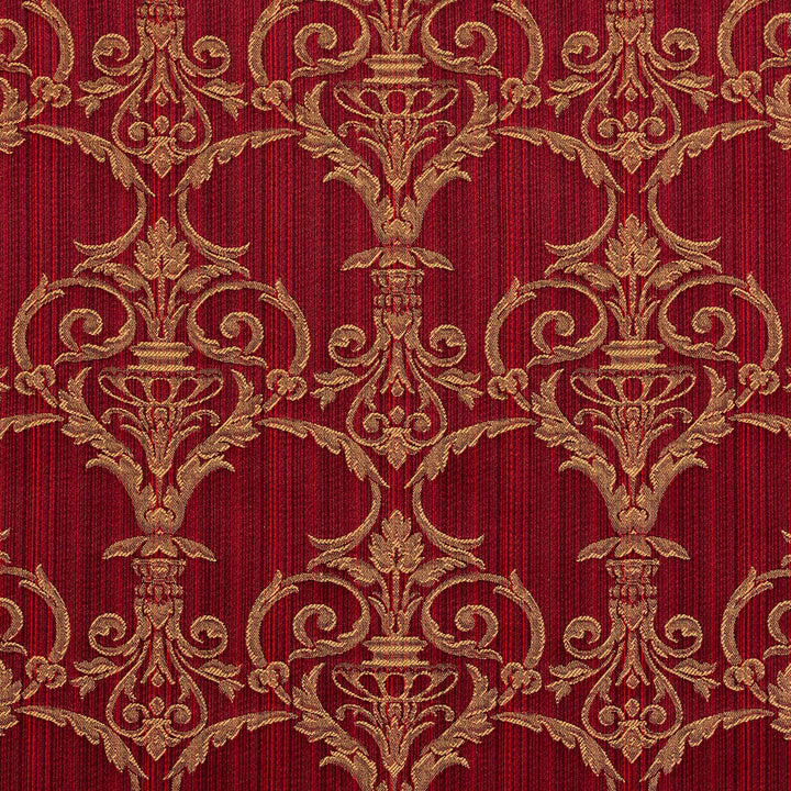 D307 Ruby Victorian by Charlotte Designer Fabric Old World Classics 70% Polyester, 30% Cotton Spain Exceeds 30,000 Wyzenbeek Rubs (Heavy Duty) </p><p>Repeat: Horizontal: 7" x Vertical: 9" 54 Inches - Swanky Fabrics -
