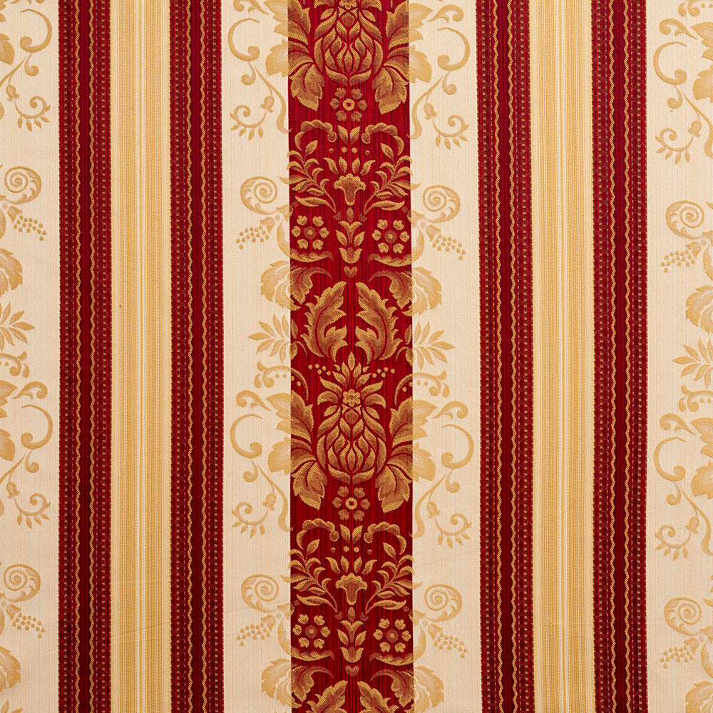 D317 Ruby Vintage by Charlotte Designer Fabric Old World Classics 70% Polyester, 30% Cotton Spain Exceeds 30,000 Wyzenbeek Rubs (Heavy Duty) Horizontal: 14" x Vertical: 13" 54 Inches - Swanky Fabrics -