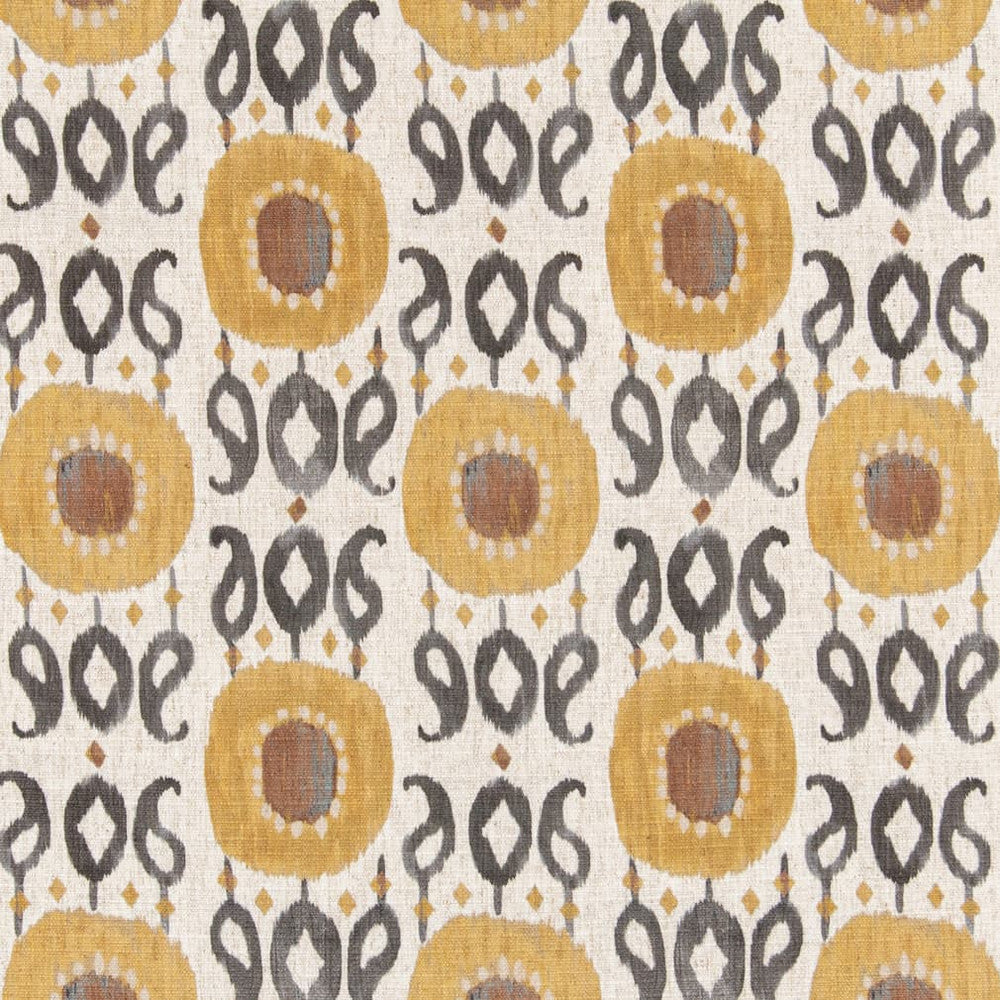 D3321 Saffron by Charlotte Designer Fabric Linen Prints 91% Polyester, 9% Linen Asia Exceeds 100,000 Wyzenbeek Rubs (Heavy Duty) </p><p>Repeat: Horizontal 9" x Vertical 11.5" 54 Inches - Swanky Fabrics -
