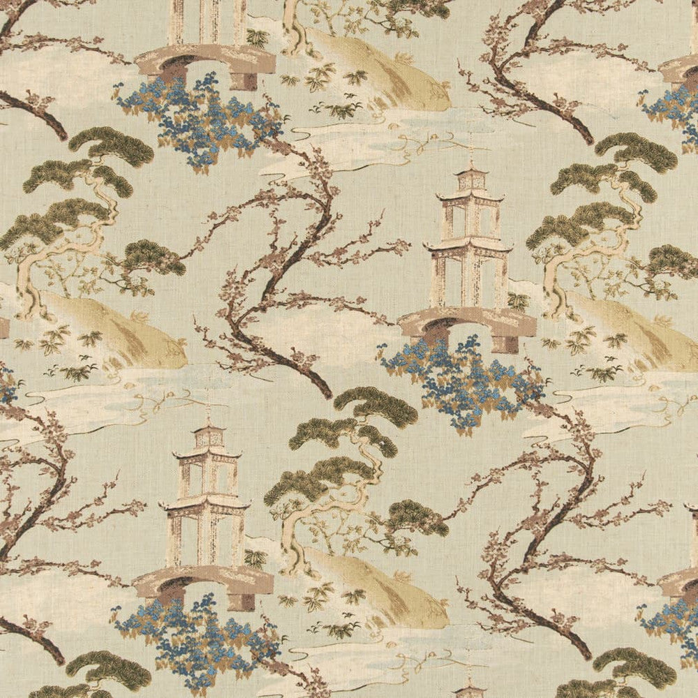 D3351 Seafoam by Charlotte Designer Fabric Linen Prints 95% Polyester, 5% Linen Asia Exceeds 100,000 Wyzenbeek Rubs (Heavy Duty) </p><p>Repeat: Horizontal 22.5" x Vertical 22.5" 54 Inches - Swanky Fabrics -